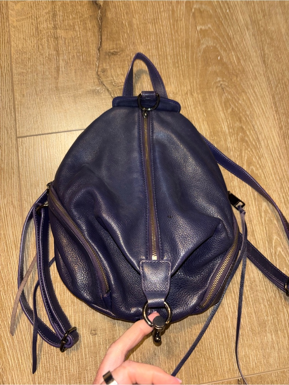 Rebecca Minkoff all leather backpack tote